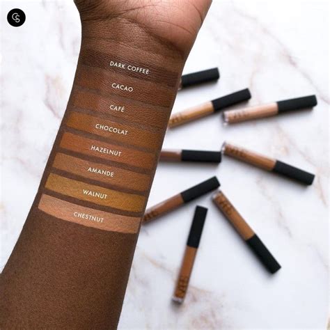 NARS Radiant Concealer Swatches on Dark Skin | Creamy concealer ...