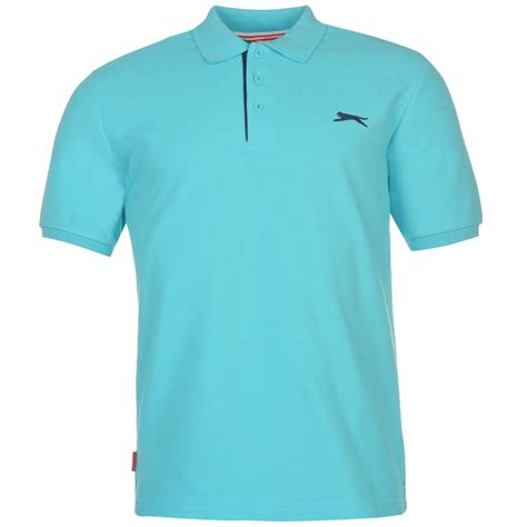 Slazenger Plain Polo Shirt Mens Bright Blue/Navy | Plain polo shirts, Mens shirts, Shirts