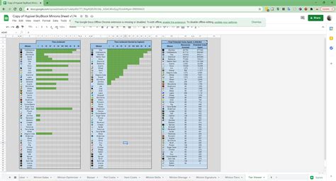 Spreadsheet - [Spreadsheet] SkyBlock Minions v1.77 (Fixed Mithril in ...