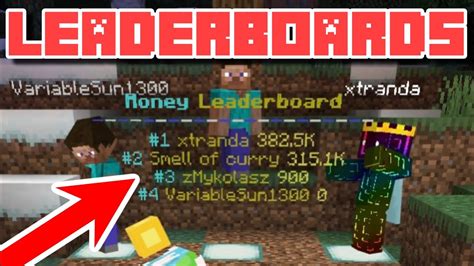 Smelly Leaderboards | Floating leaderboards addon | Minecraft bedrock | 1.18+ | Works on realms ...