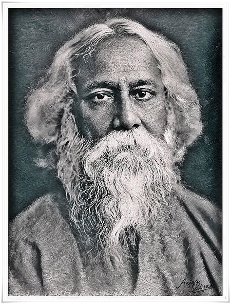 Digital Painting of Rabindranath Tagore - Desi Painters