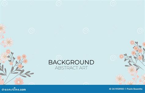 Floral Background on Blue Green, Vector Stock Illustration - Illustration of diagram, label ...