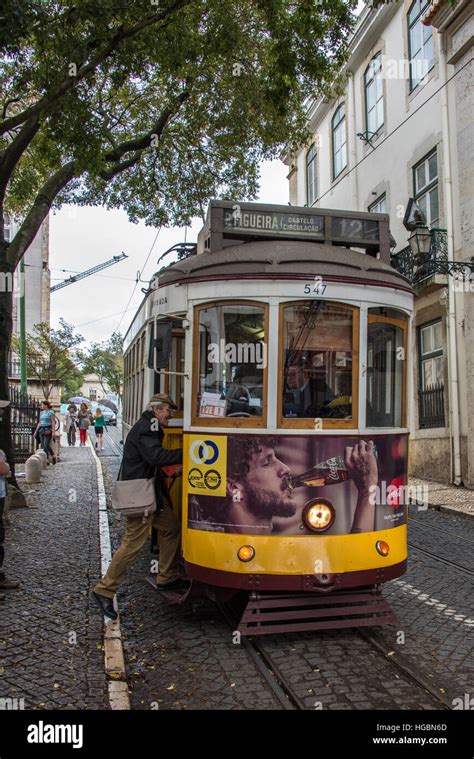 Old Tram, Lisbon, Portugal Stock Photo - Alamy