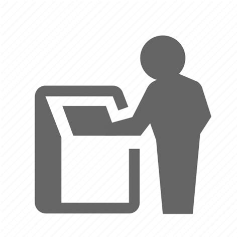 Terminal, computer, kiosk, machinery, men, use, vending icon - Download on Iconfinder