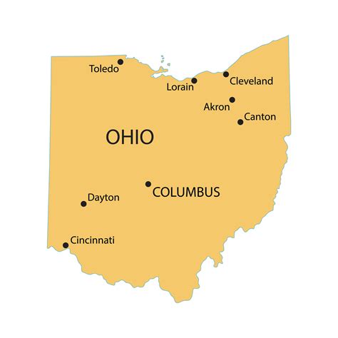 Map of Ohio - Guide of the World