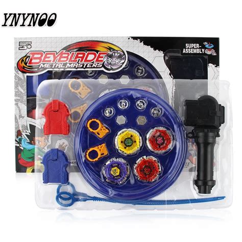 YNYNOO 4pcs/set Beyblade Metal Fusion 4D Launcher Spinning Top Set Constellation Fighting Gyro ...