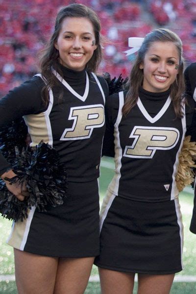 Purdue Boilermakers Cheerleader....uniforms | College cheerleading, College cheer, Cheerleading