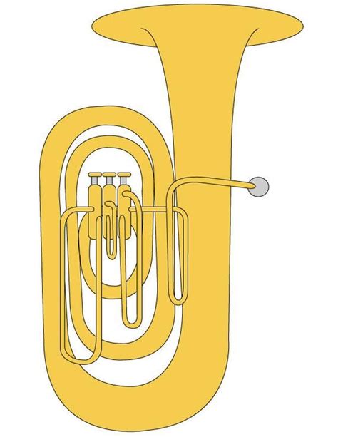 Tuba Clip Art/ Tuba Illustration/ Tuba Graphic/ Music Student Art/ Tuba ...