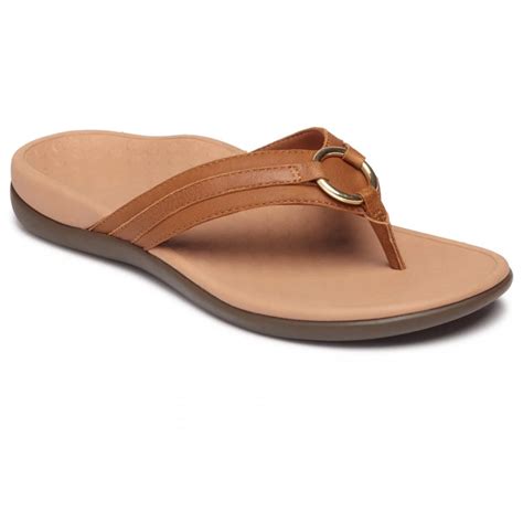 Vionic Women's Tide Aloe Toe Post Sandal Mocha Leather | Birkenstock & More