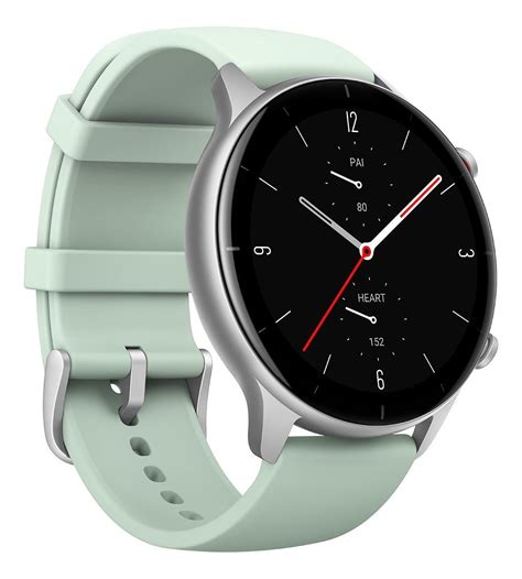 Smartwatch Amazfit Fashion GTR 2e 1.39" caja 46.5mm de aleación de aluminio, malla matcha green ...