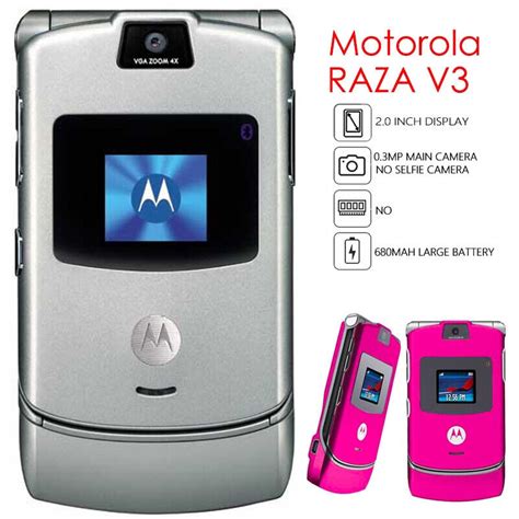 Original Motorola Razr V3 GSM Quad Band Flip Unlocked Old Cheap Cell Phone MP3 | eBay