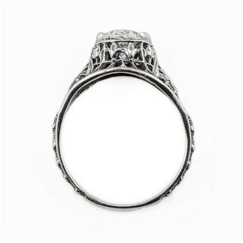 ov015bbr | Antique Filigree Ring | for a 1.95ct. to 2.05ct. oval stone | Bow and Serpentine ...