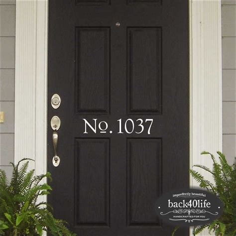 House Number Door Decal E-002a Back40Life | Etsy | Front door decal ...