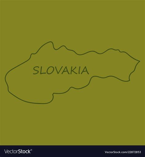 Flag map of slovakia Royalty Free Vector Image