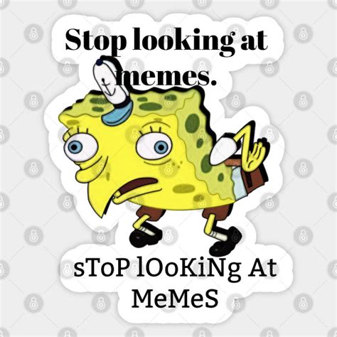 Spongebob Mocking - Spongebob - Sticker | TeePublic