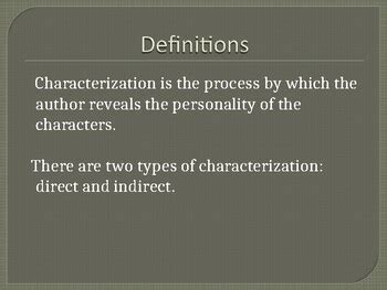 Indirect and Indirect Characterization in The Great Gatsby ppt | TPT