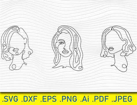 Woman face svg Women Face Svg Woman Silhouette png eps | Etsy