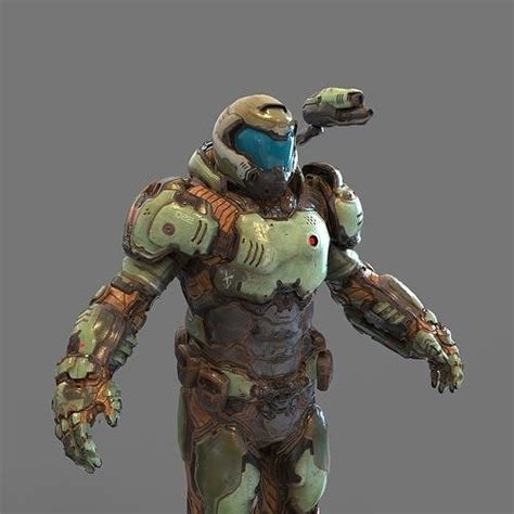 Doom Eternal Doomguy 2016 Slayer Version Full Body Armor 3D model 3D ...