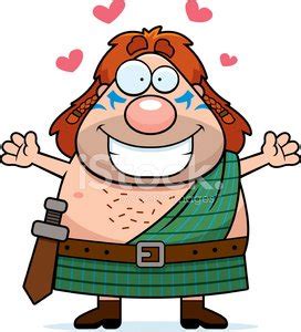 Cartoon Celtic Warrior Sign Clipart Image