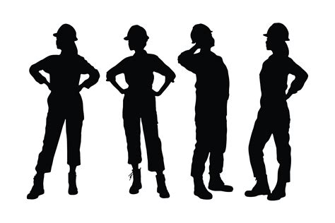 Construction Worker Silhouette Vector Graphic by iftikharalam · Creative Fabrica