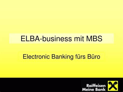 PPT - ELBA-business mit MBS PowerPoint Presentation, free download - ID ...