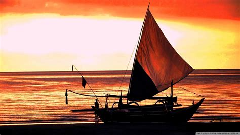 Download wallpaper for 1152x864 resolution | Boat On Pasir Putih Beach ...