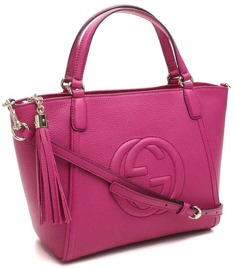 Gucci Fuchsia - Pink Leather Soho Handbag 369176, R&L Merchandise - DealsPlus | Leather, Bags ...