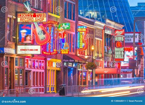 Lower Broadway, Nashville, Tennessee, USA Editorial Photo - Image of ...