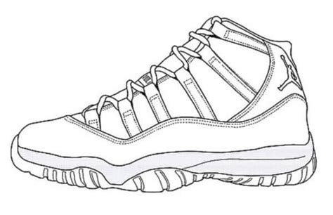Nike Air Jordan Shoes coloring page - Download, Print or Color Online ...