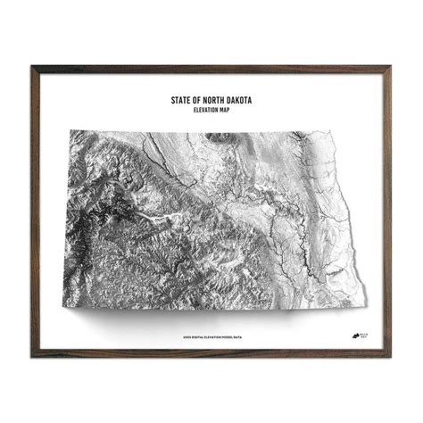 North Dakota Elevation Map