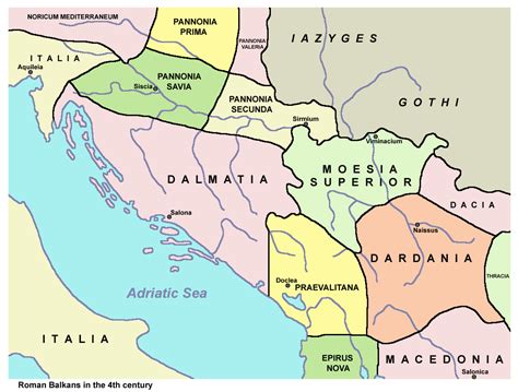 Map of the Roman Balkans, c. 350 BC | Roman province, Ancient maps ...