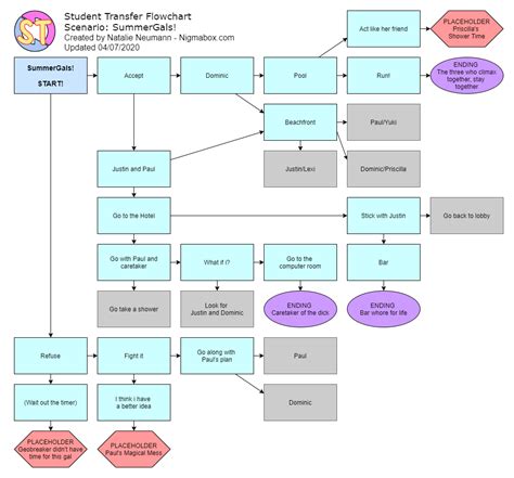 Student Transfer Scenarios Flowchart – Summer Gals – Natalie.TF