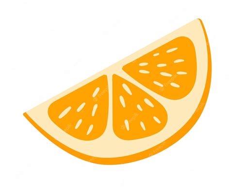 Premium Vector | Vector illustration of orange slice isolated on white background