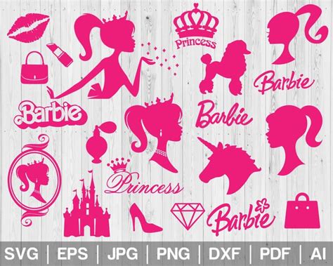 Barbie svg Barbie silhouette Barbie clipart Svg Barbie Barbie vector Svg files Barbie png ...