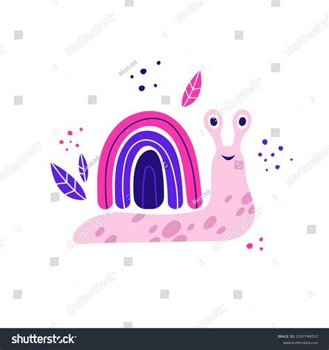 Cute Pink Snail Vector Cartoon Illustration Stock Vector (Royalty Free) 2147749157 | Shutterstock