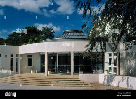 External view of the entrance to New Hall College, Cambridge Stock ...