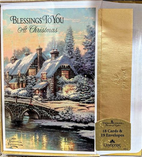 Thomas Kinkade CHRISTMAS CARDS "BLESSINGS TO YOU AT CHRISTMAS" #DAYSPRING