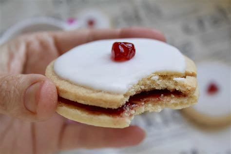 Empire Biscuits (Classic Scottish Iced Cookies with Raspberry Jam) - Christina's Cucina