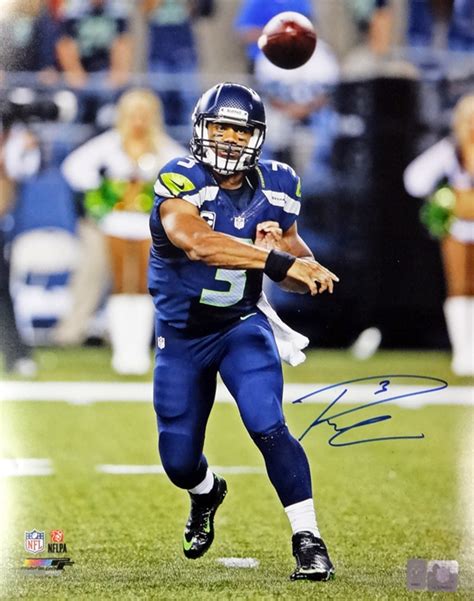 Russell Wilson Autographed 16x20 Photo Seattle Seahawks RW Holo Stock #95139