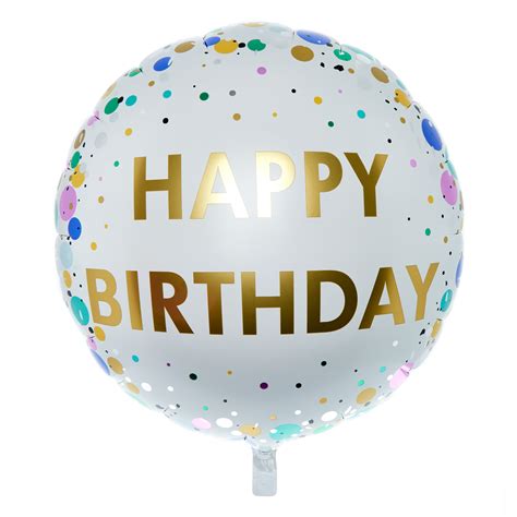 Buy 31-Inch Spotty Happy Birthday Foil Helium Balloon With Stickers for ...