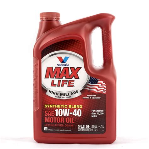 Valvoline Maxlife High Mileage 10w 40 Motor Oil 5 Quarts 074130001824 - New for sale in US