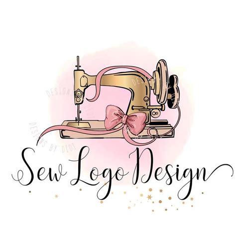 Logo Design Sewing Machine Logo Logo Watercolor Sew Machine - Etsy Singapore | Sewing logo ...