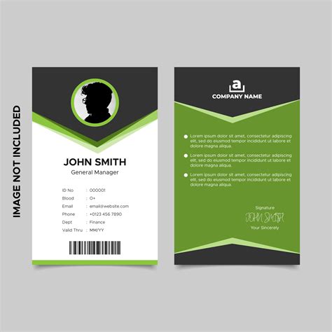 Employee Id Card Template - Free Photoshop Employee Vertical Id Card Design Graphicsfamily : 32 ...