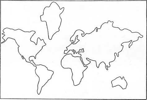 Printable Continents To Cut Out