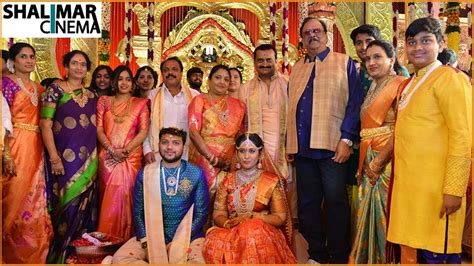 Krishnam Raju Family At Bandla Ganesh brother's daughter Ashritha And ...