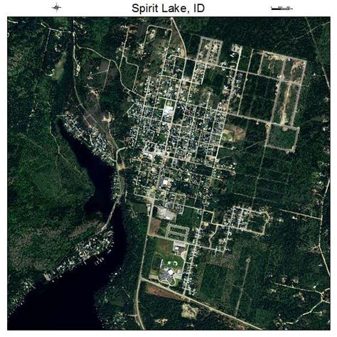 Aerial Photography Map of Spirit Lake, ID Idaho