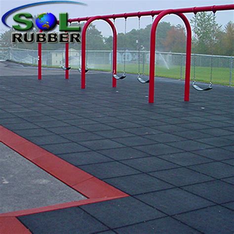 Outdoor Rubber Tile Ce Certificated Playground Rubber Floor Mat - Buy Rubber tile, Rubber floor ...