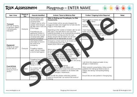 Risk Assessments Pack - MindingKids