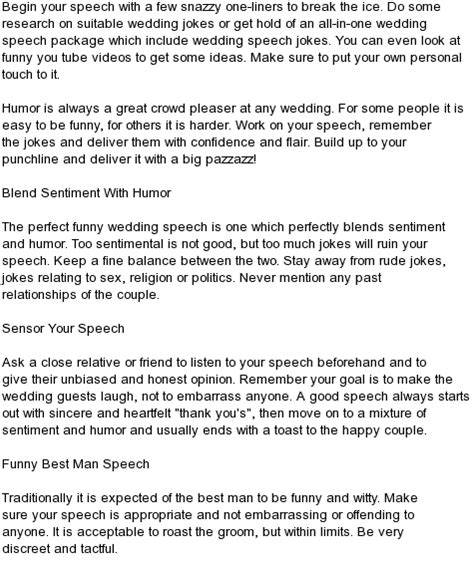 Top 12 Funny Wedding Speeches | Funny Collection World