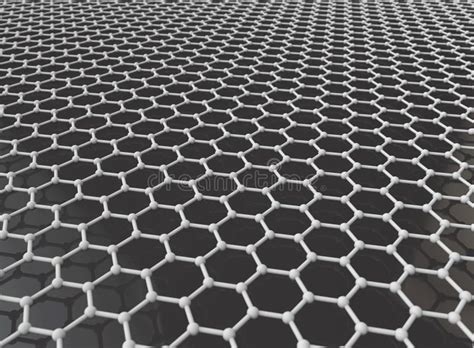 Graphene crystal lattice stock illustration. Illustration of hexagon - 160577368